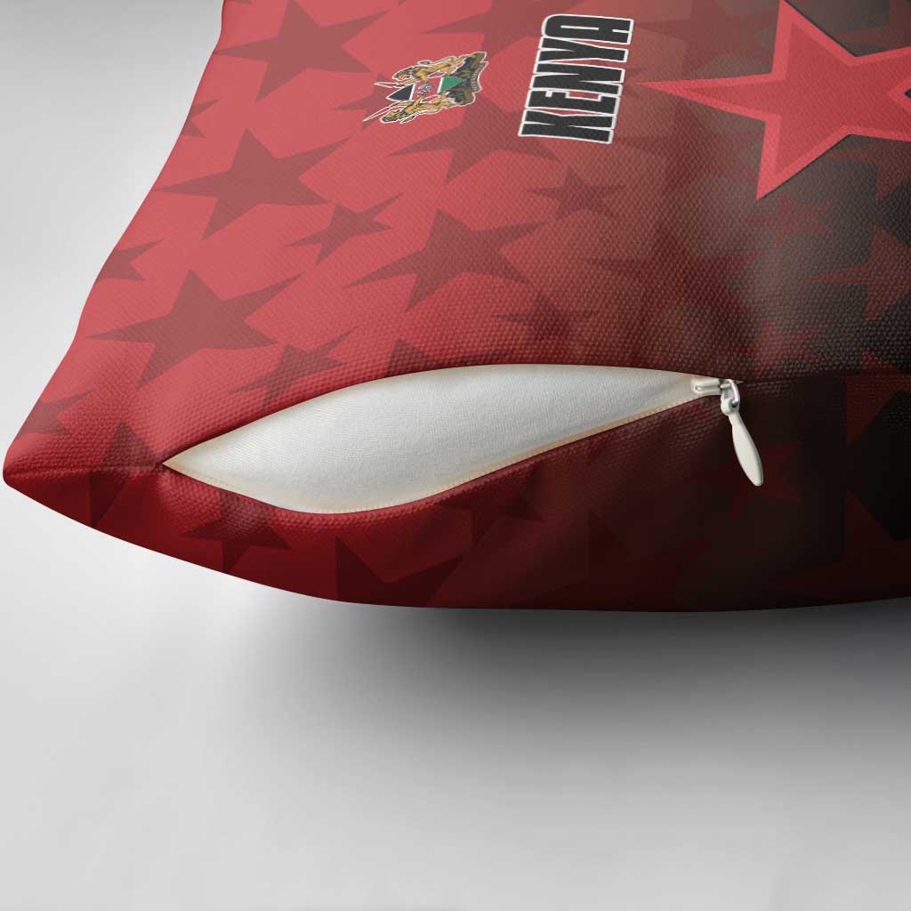 Kenya Football Pillow Cover Go Harambee Stars - Red Jersey - Wonder Print Shop