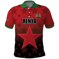 Custom Kenya Football Polo Shirt Go Harambee Stars - Red Jersey - Wonder Print Shop