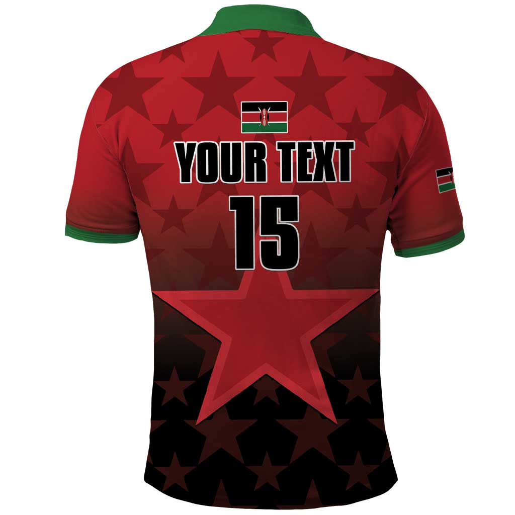 Custom Kenya Football Polo Shirt Go Harambee Stars - Red Jersey - Wonder Print Shop