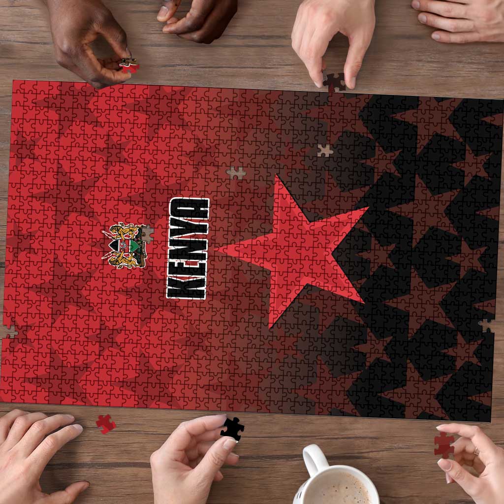 Kenya Football Puzzle Go Harambee Stars - Red Jersey - Wonder Print Shop