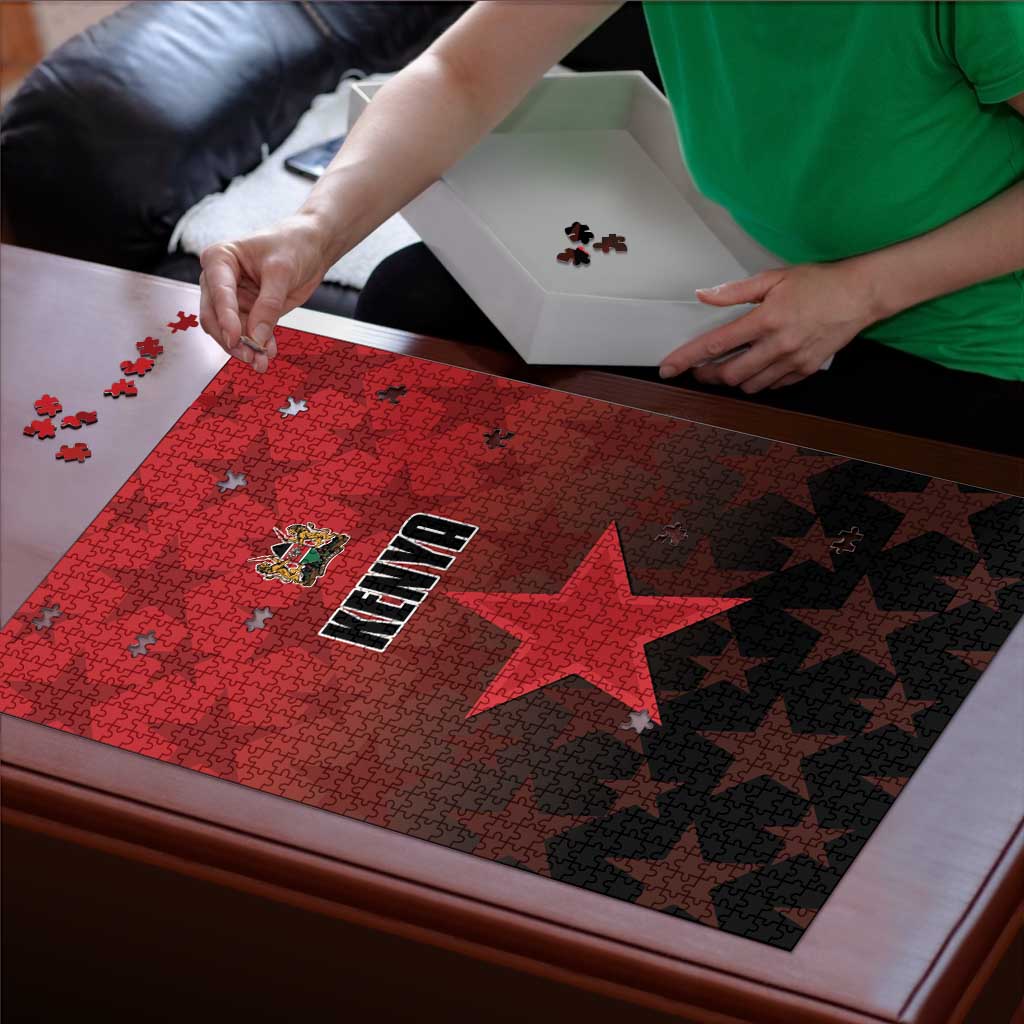 Kenya Football Puzzle Go Harambee Stars - Red Jersey - Wonder Print Shop