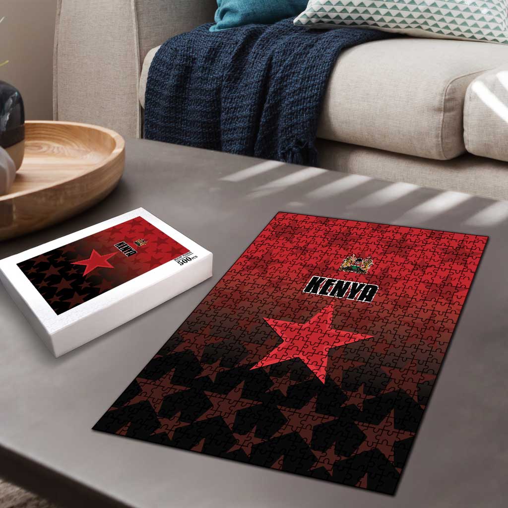 Kenya Football Puzzle Go Harambee Stars - Red Jersey - Wonder Print Shop