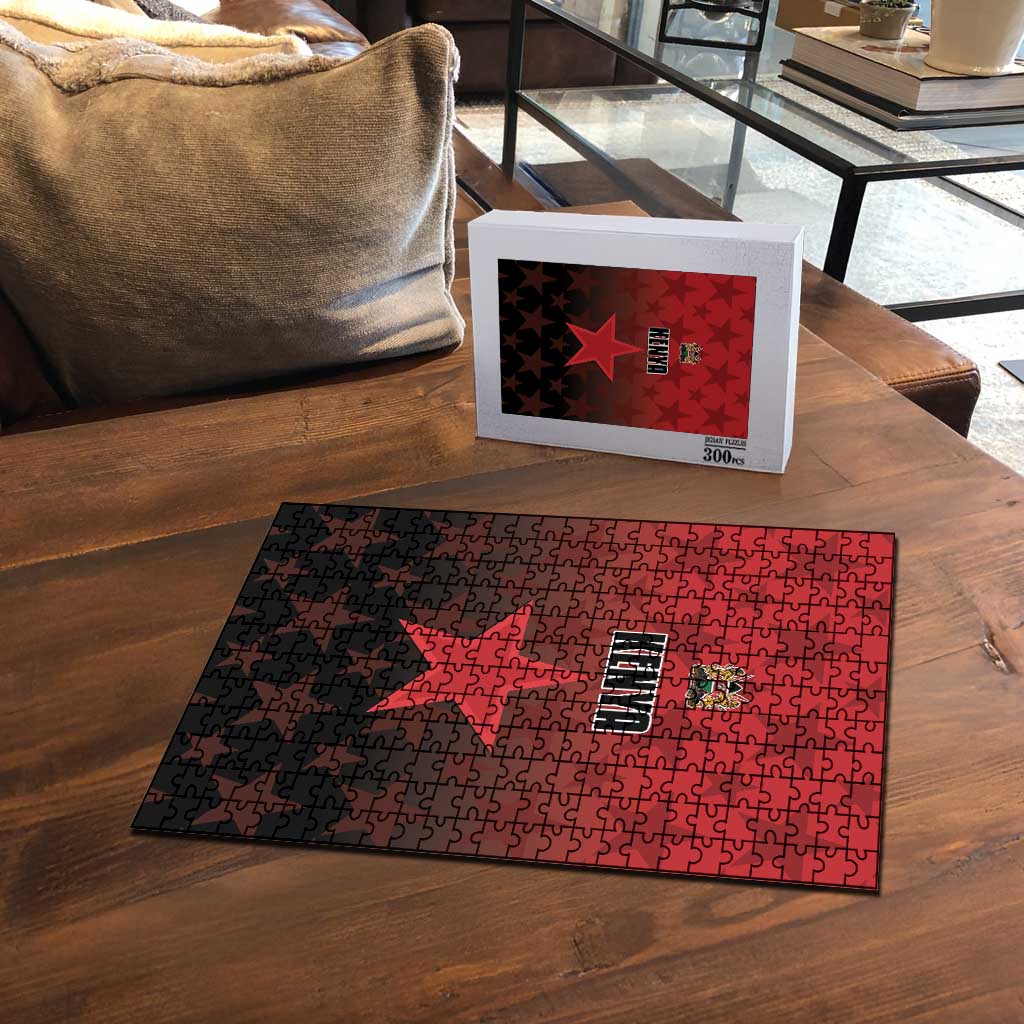 Kenya Football Puzzle Go Harambee Stars - Red Jersey - Wonder Print Shop