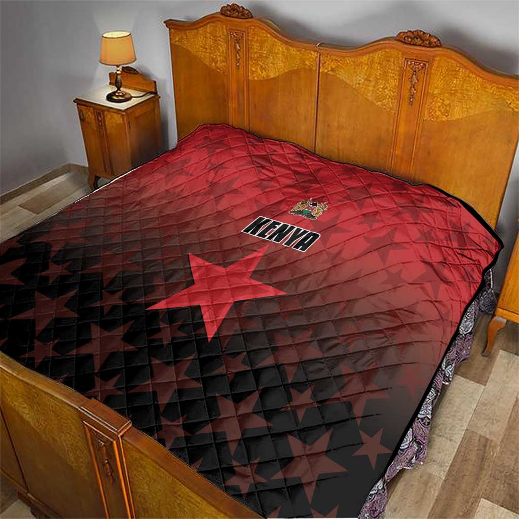 Kenya Football Quilt Go Harambee Stars - Red Jersey - Wonder Print Shop