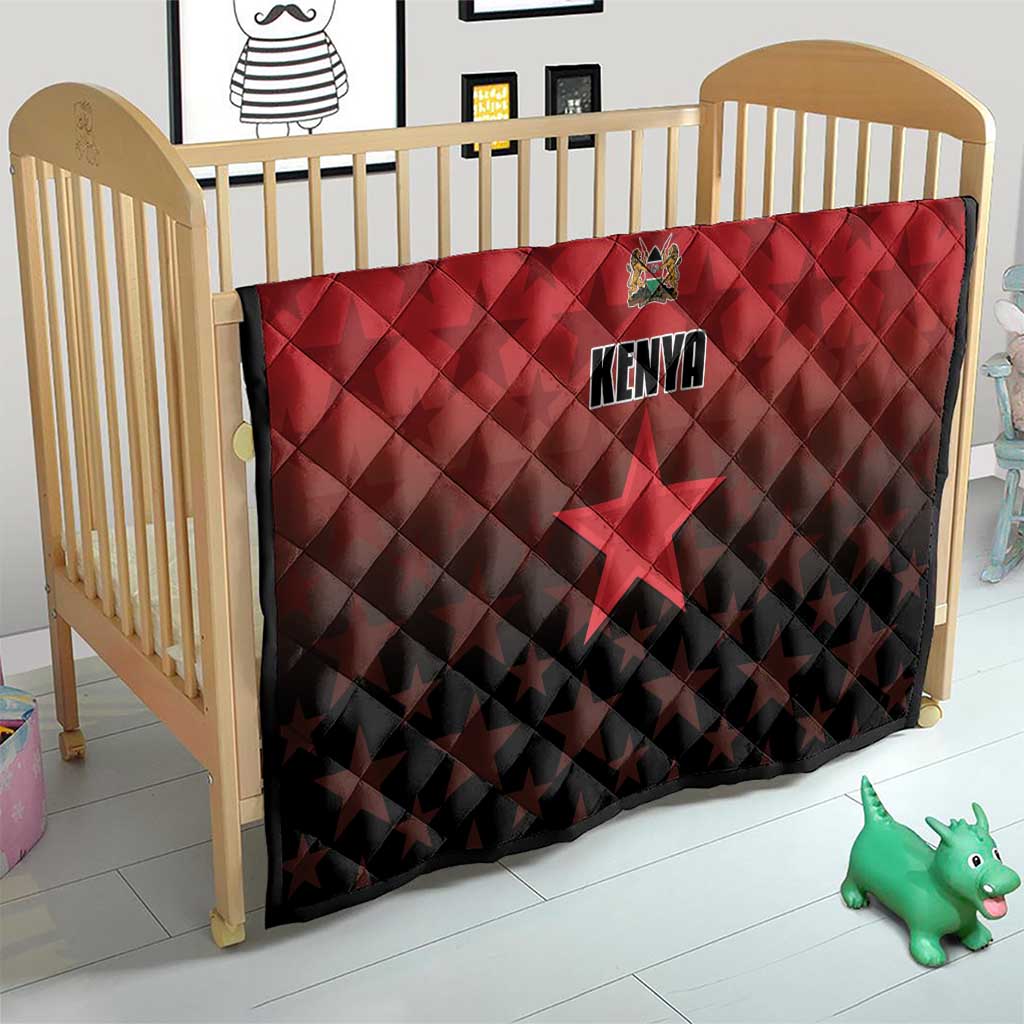 Kenya Football Quilt Go Harambee Stars - Red Jersey - Wonder Print Shop