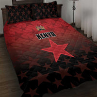 Kenya Football Quilt Bed Set Go Harambee Stars - Red Jersey - Wonder Print Shop