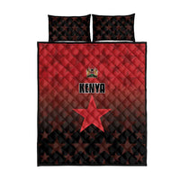 Kenya Football Quilt Bed Set Go Harambee Stars - Red Jersey - Wonder Print Shop