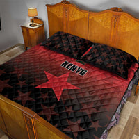Kenya Football Quilt Bed Set Go Harambee Stars - Red Jersey - Wonder Print Shop