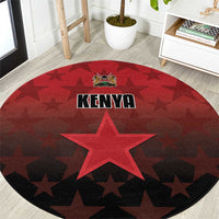Kenya Football Round Carpet Go Harambee Stars - Red Jersey - Wonder Print Shop