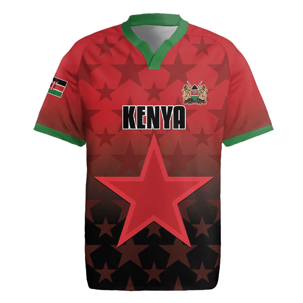 Custom Kenya Football Rugby Jersey Go Harambee Stars - Red Jersey - Wonder Print Shop