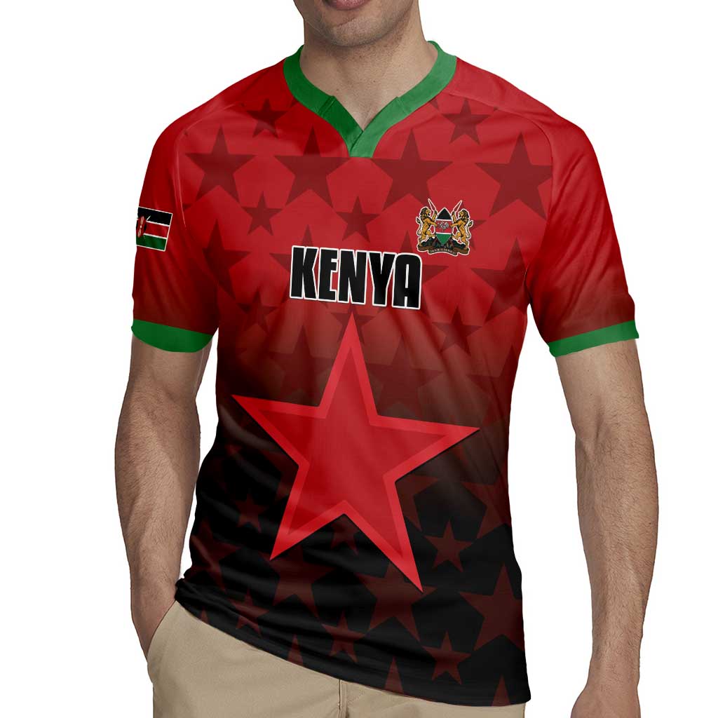 Custom Kenya Football Rugby Jersey Go Harambee Stars - Red Jersey - Wonder Print Shop
