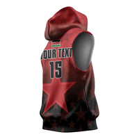Custom Kenya Football Sleeveless Hoodie Go Harambee Stars - Red Jersey - Wonder Print Shop