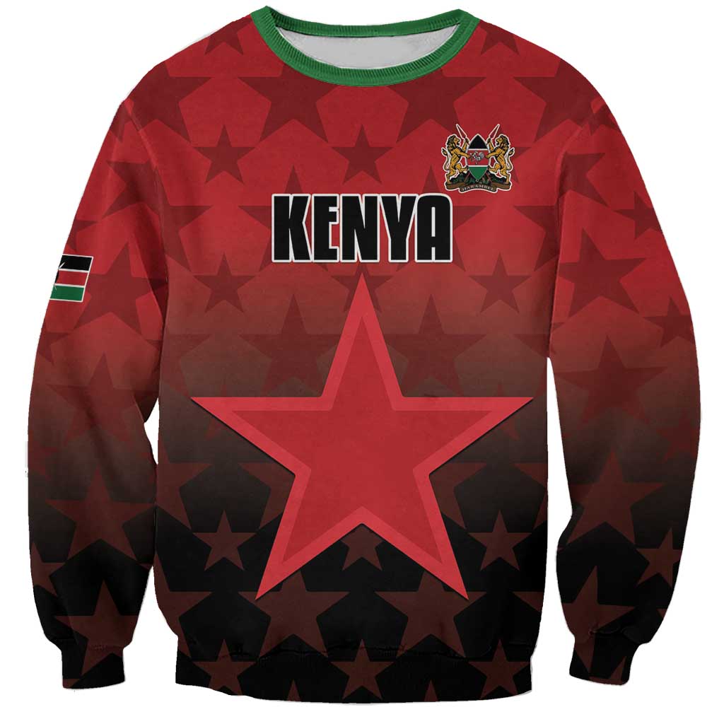 Custom Kenya Football Sweatshirt Go Harambee Stars - Red Jersey - Wonder Print Shop