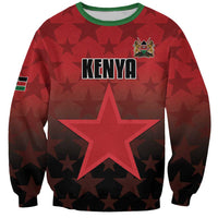 Custom Kenya Football Sweatshirt Go Harambee Stars - Red Jersey - Wonder Print Shop