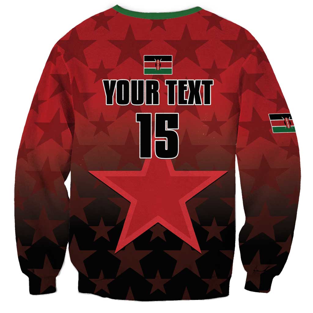 Custom Kenya Football Sweatshirt Go Harambee Stars - Red Jersey - Wonder Print Shop