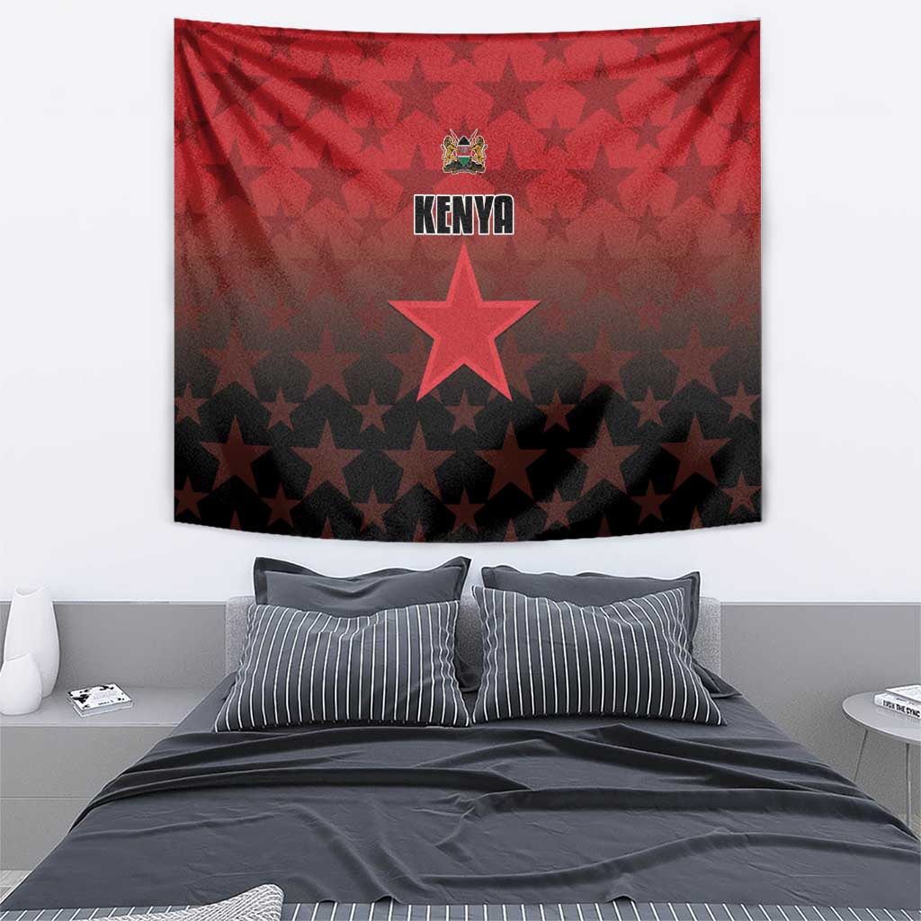 Kenya Football Tapestry Go Harambee Stars - Red Jersey - Wonder Print Shop