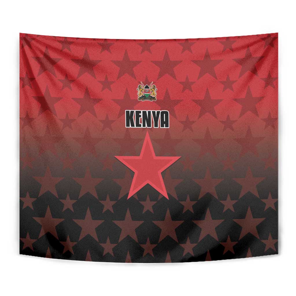 Kenya Football Tapestry Go Harambee Stars - Red Jersey - Wonder Print Shop