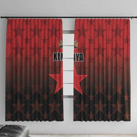 Kenya Football Window Curtain Go Harambee Stars - Red Jersey - Wonder Print Shop