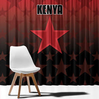 Kenya Football Window Curtain Go Harambee Stars - Red Jersey - Wonder Print Shop