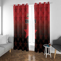 Kenya Football Window Curtain Go Harambee Stars - Red Jersey - Wonder Print Shop