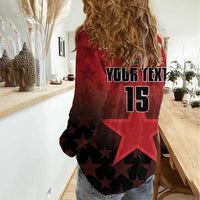 Custom Kenya Football Women Casual Shirt Go Harambee Stars - Red Jersey - Wonder Print Shop