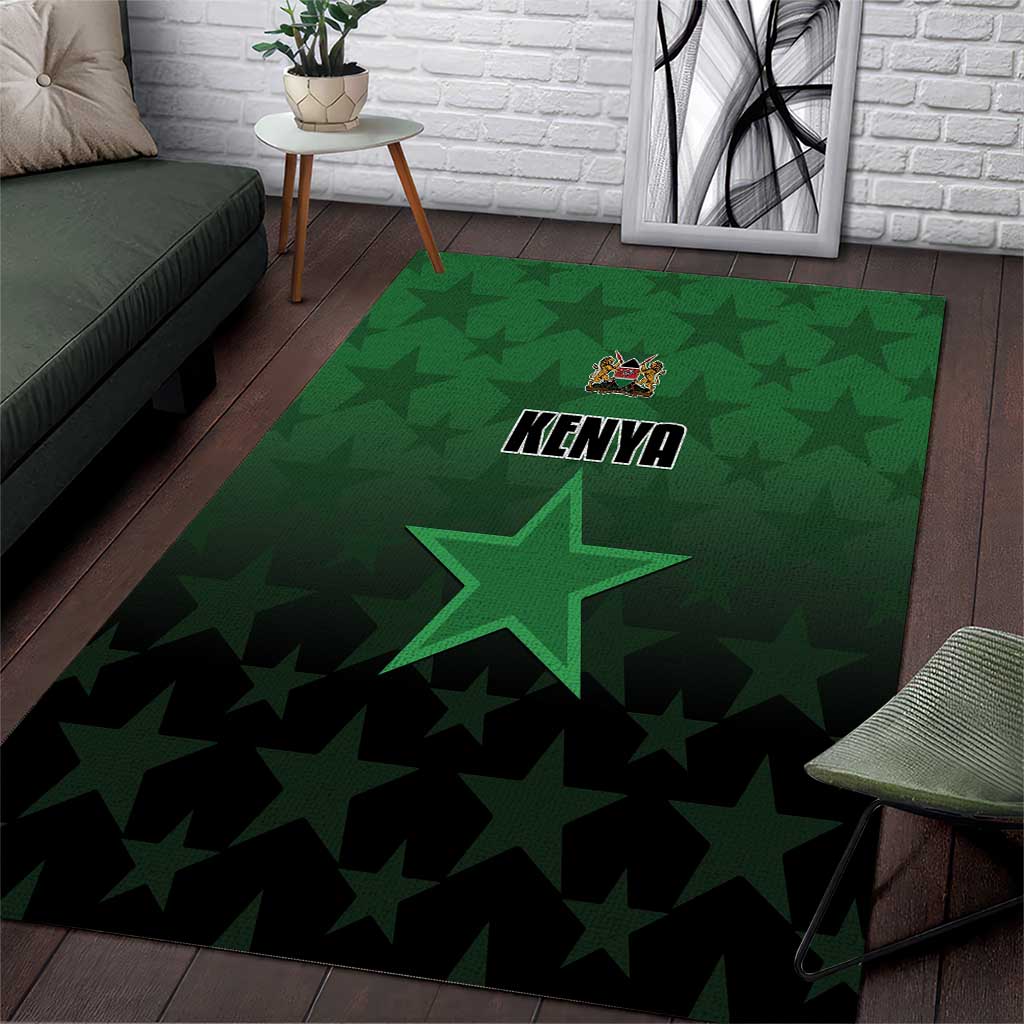 Kenya Football Area Rug Go Harambee Stars - Green Jersey - Wonder Print Shop