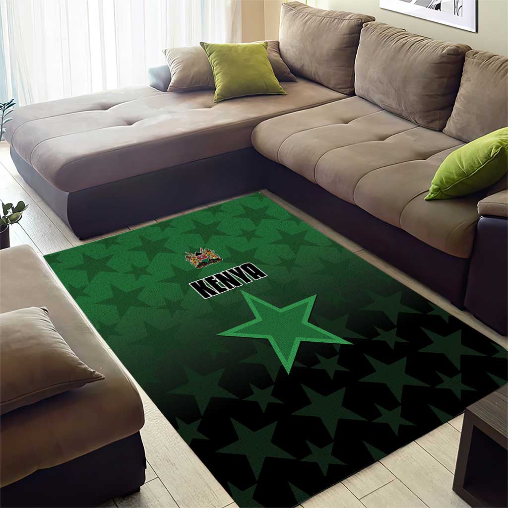 Kenya Football Area Rug Go Harambee Stars - Green Jersey - Wonder Print Shop