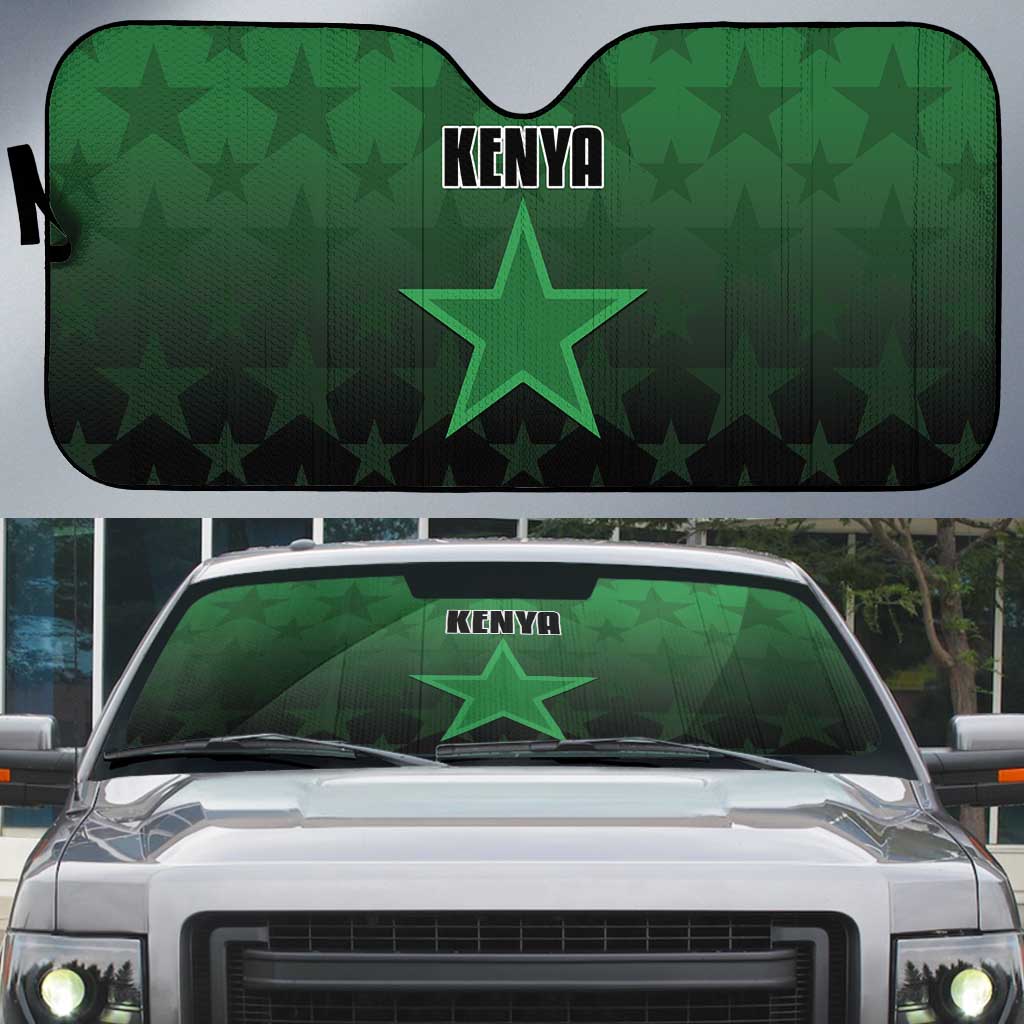Kenya Football Auto Sun Shade Go Harambee Stars - Green Jersey - Wonder Print Shop
