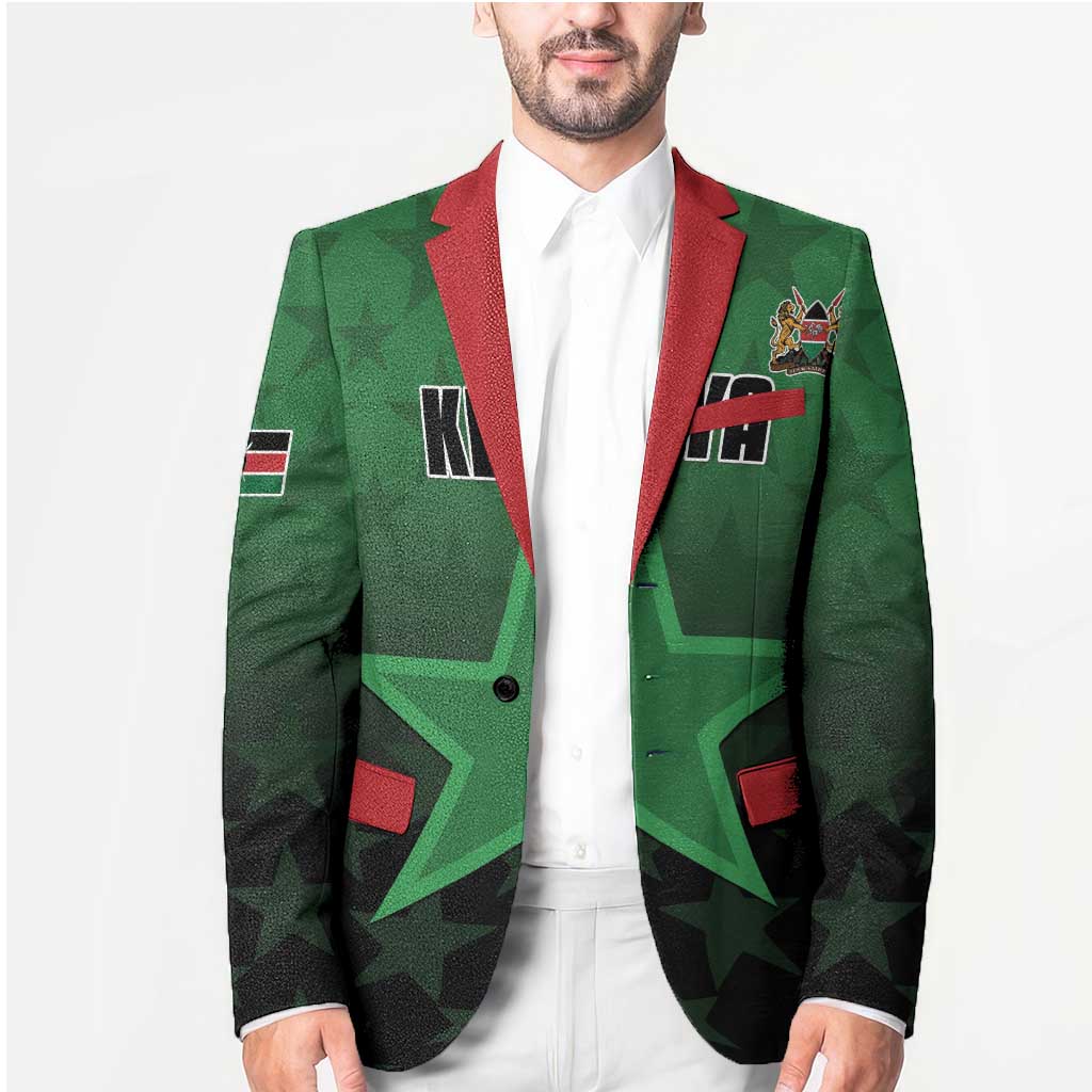 Custom Kenya Football Blazer Go Harambee Stars - Green Jersey - Wonder Print Shop