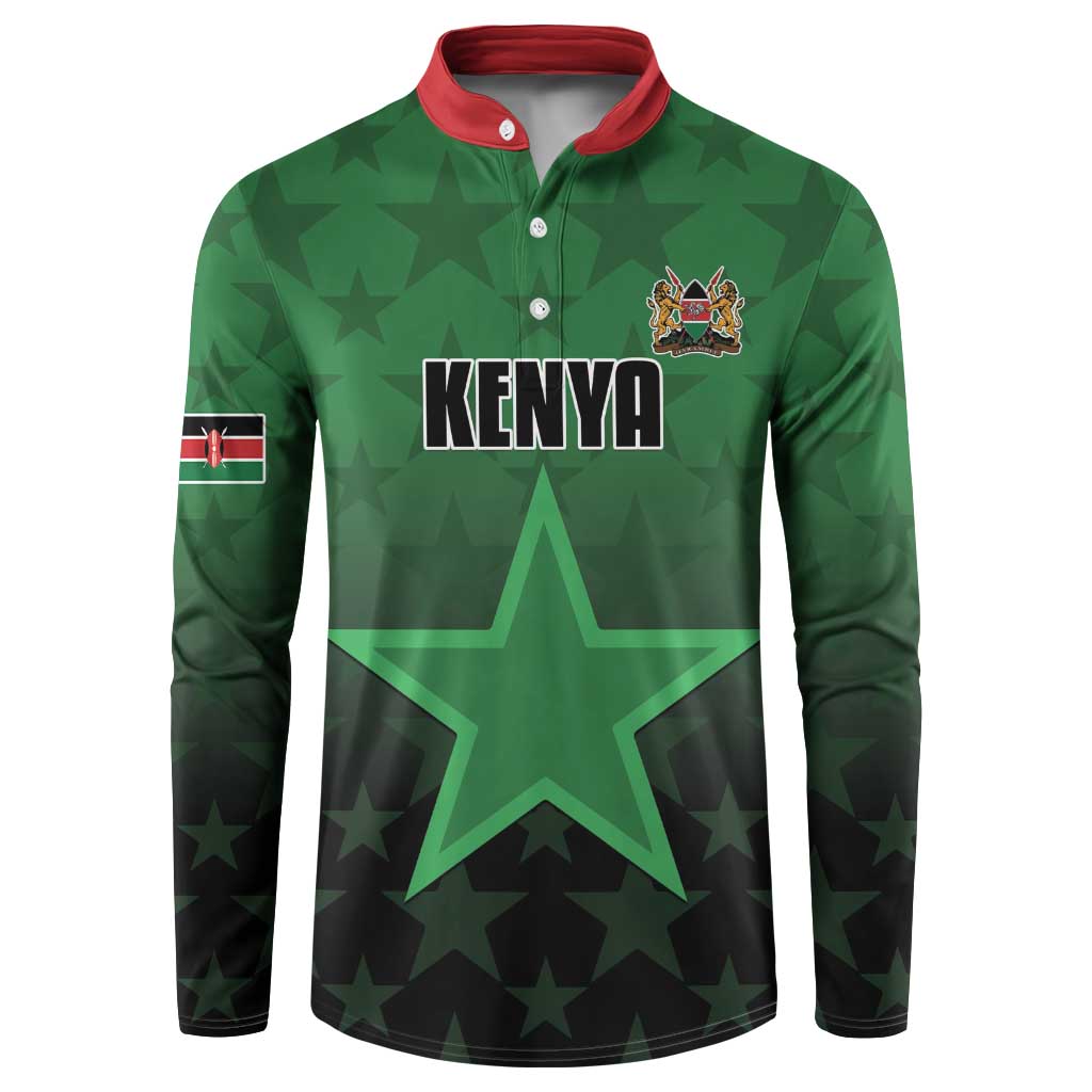 Custom Kenya Football Button Sweatshirt Go Harambee Stars - Green Jersey - Wonder Print Shop