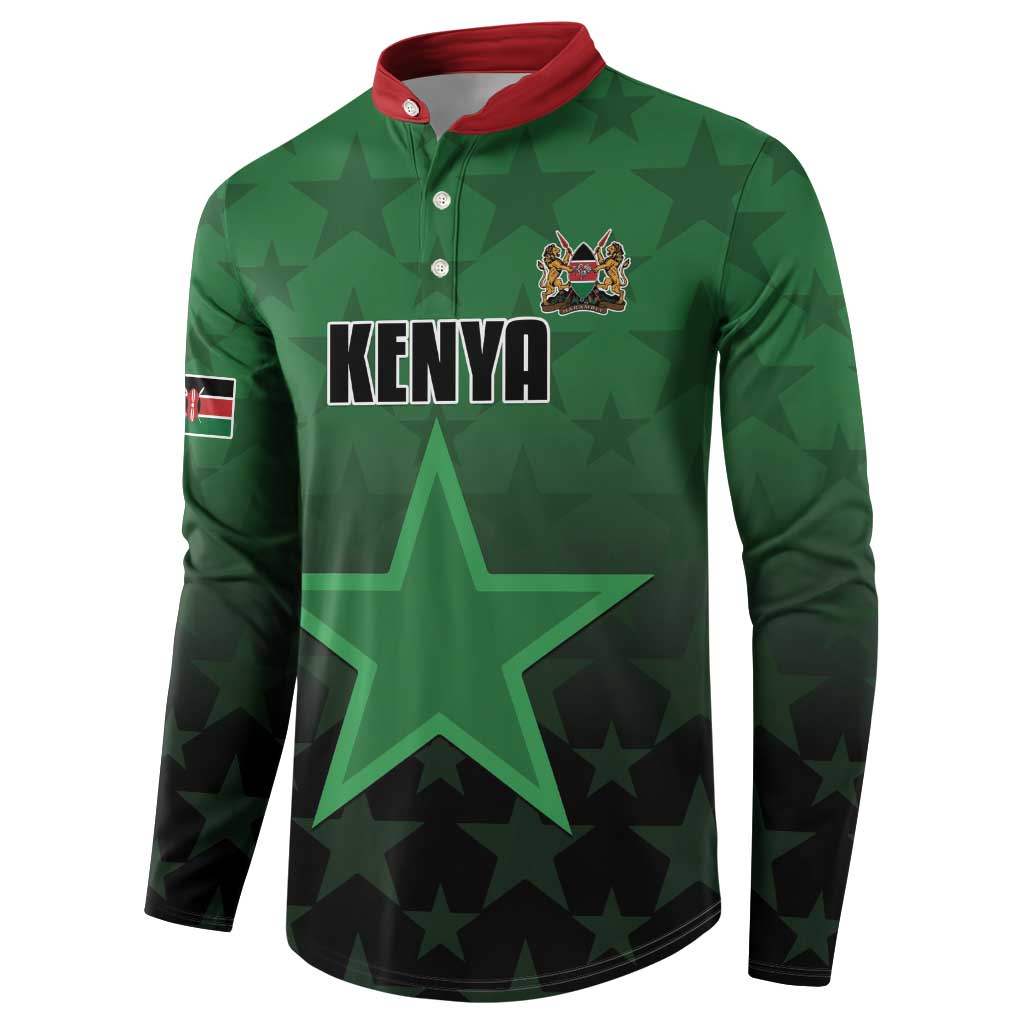 Custom Kenya Football Button Sweatshirt Go Harambee Stars - Green Jersey - Wonder Print Shop