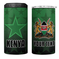 Custom Kenya Football 4 in 1 Can Cooler Tumbler Go Harambee Stars - Green Jersey - Wonder Print Shop