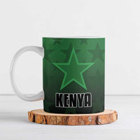 Custom Kenya Football Ceramic Mug Go Harambee Stars - Green Jersey - Wonder Print Shop
