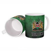 Custom Kenya Football Ceramic Mug Go Harambee Stars - Green Jersey - Wonder Print Shop