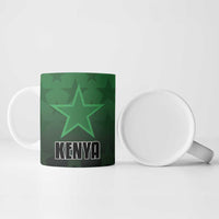 Custom Kenya Football Ceramic Mug Go Harambee Stars - Green Jersey - Wonder Print Shop