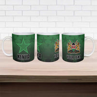 Custom Kenya Football Ceramic Mug Go Harambee Stars - Green Jersey - Wonder Print Shop