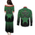 Custom Kenya Football Couples Matching Puletasi and Long Sleeve Button Shirt Go Harambee Stars - Green Jersey - Wonder Print Shop