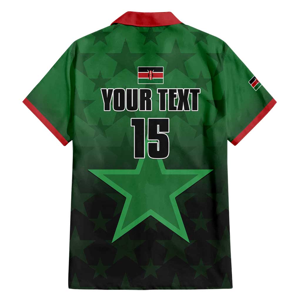 Custom Kenya Football Family Matching Off Shoulder Short Dress and Hawaiian Shirt Go Harambee Stars - Green Jersey - Wonder Print Shop