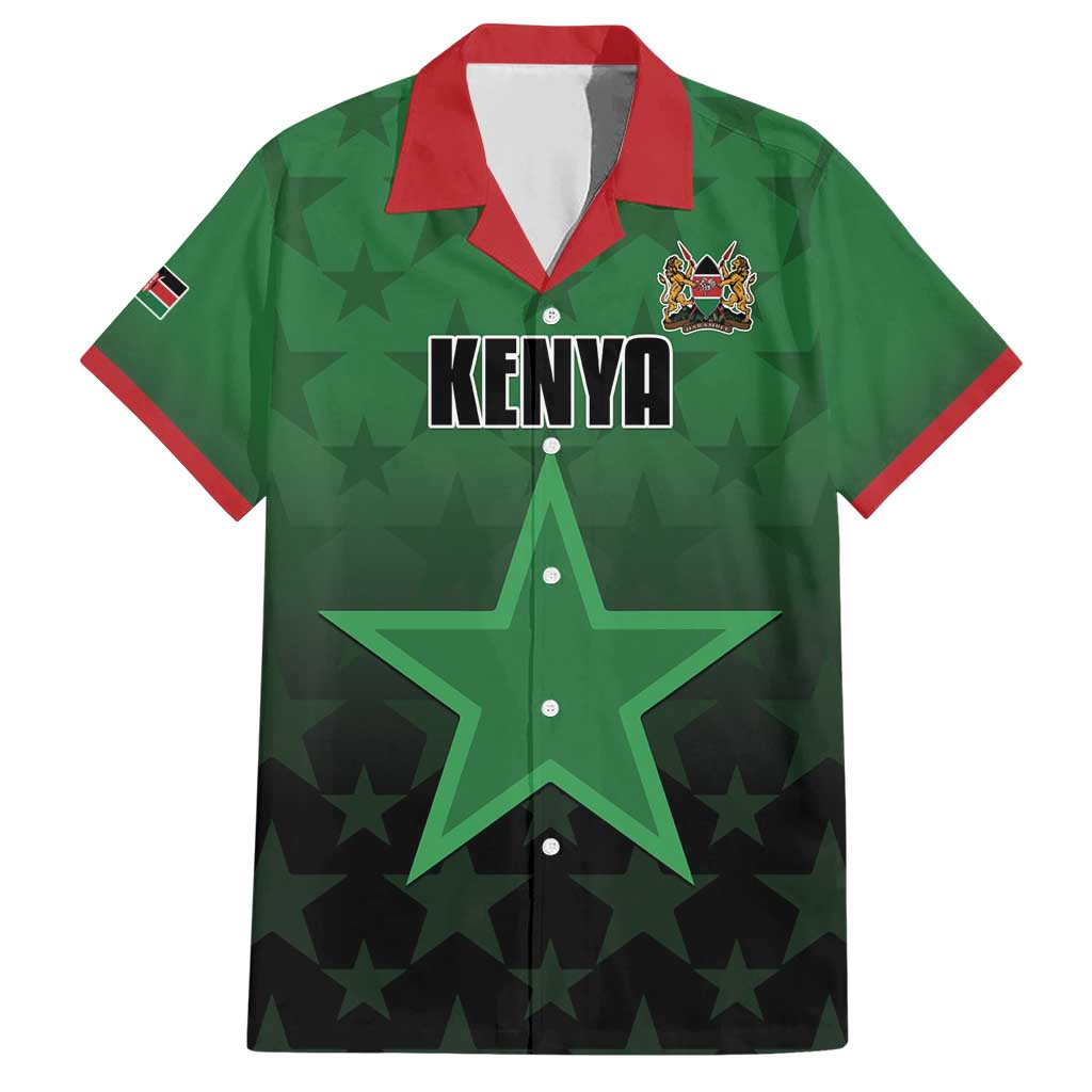 Custom Kenya Football Family Matching Short Sleeve Bodycon Dress and Hawaiian Shirt Go Harambee Stars - Green Jersey - Wonder Print Shop