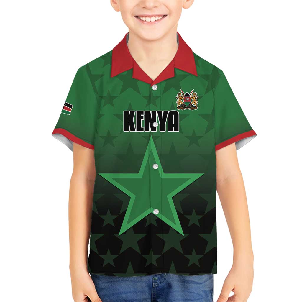 Custom Kenya Football Family Matching Summer Maxi Dress and Hawaiian Shirt Go Harambee Stars - Green Jersey - Wonder Print Shop