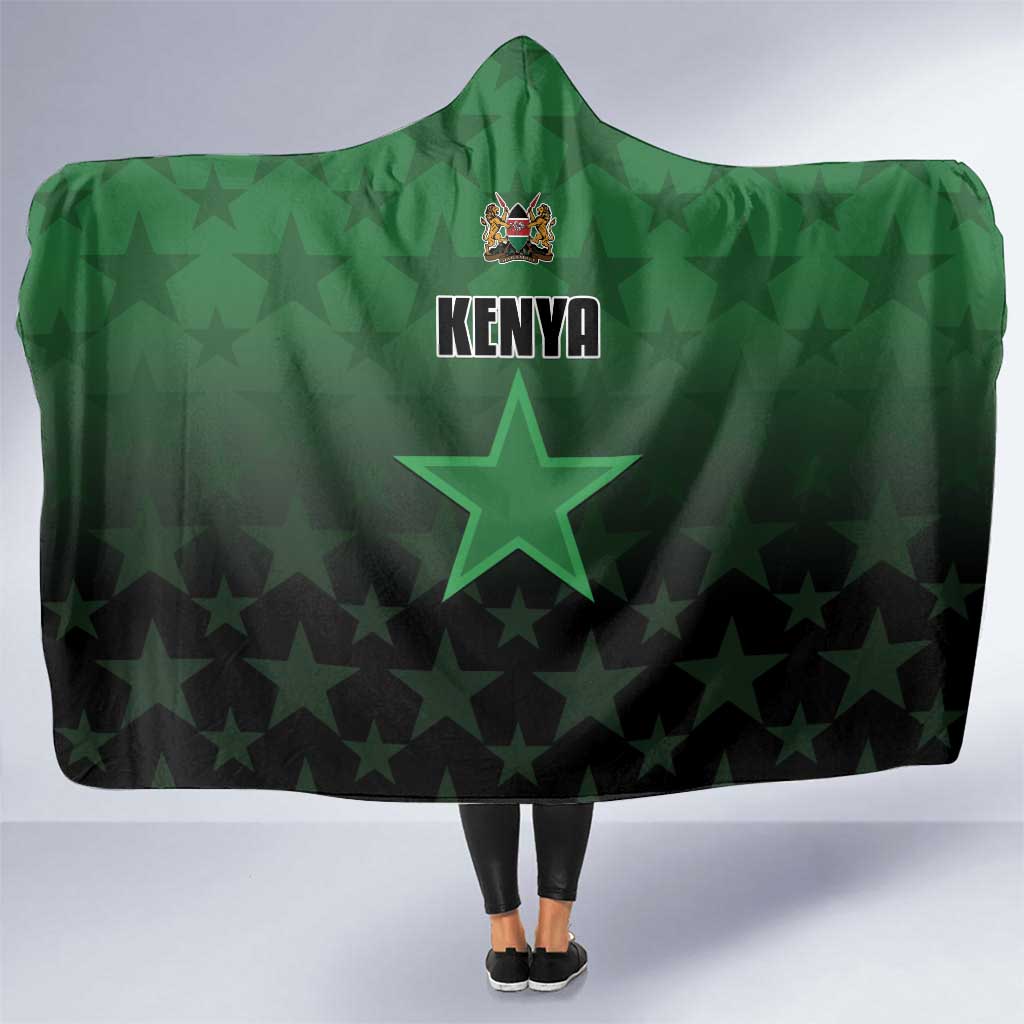 Kenya Football Hooded Blanket Go Harambee Stars - Green Jersey - Wonder Print Shop