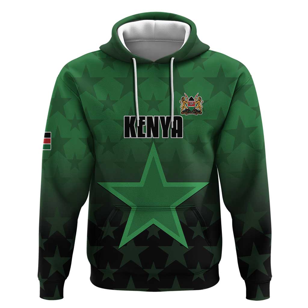 Custom Kenya Football Hoodie Go Harambee Stars - Green Jersey - Wonder Print Shop