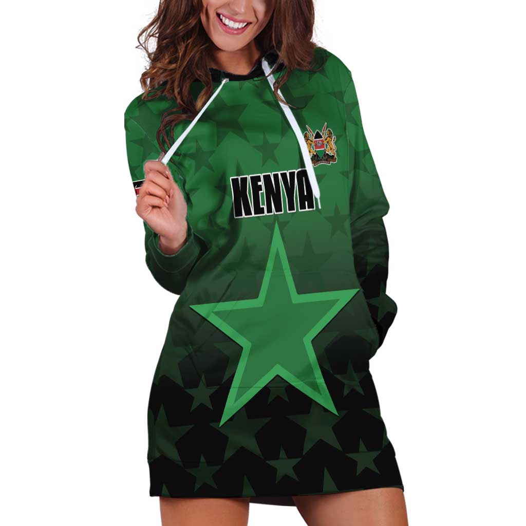 Custom Kenya Football Hoodie Dress Go Harambee Stars - Green Jersey - Wonder Print Shop