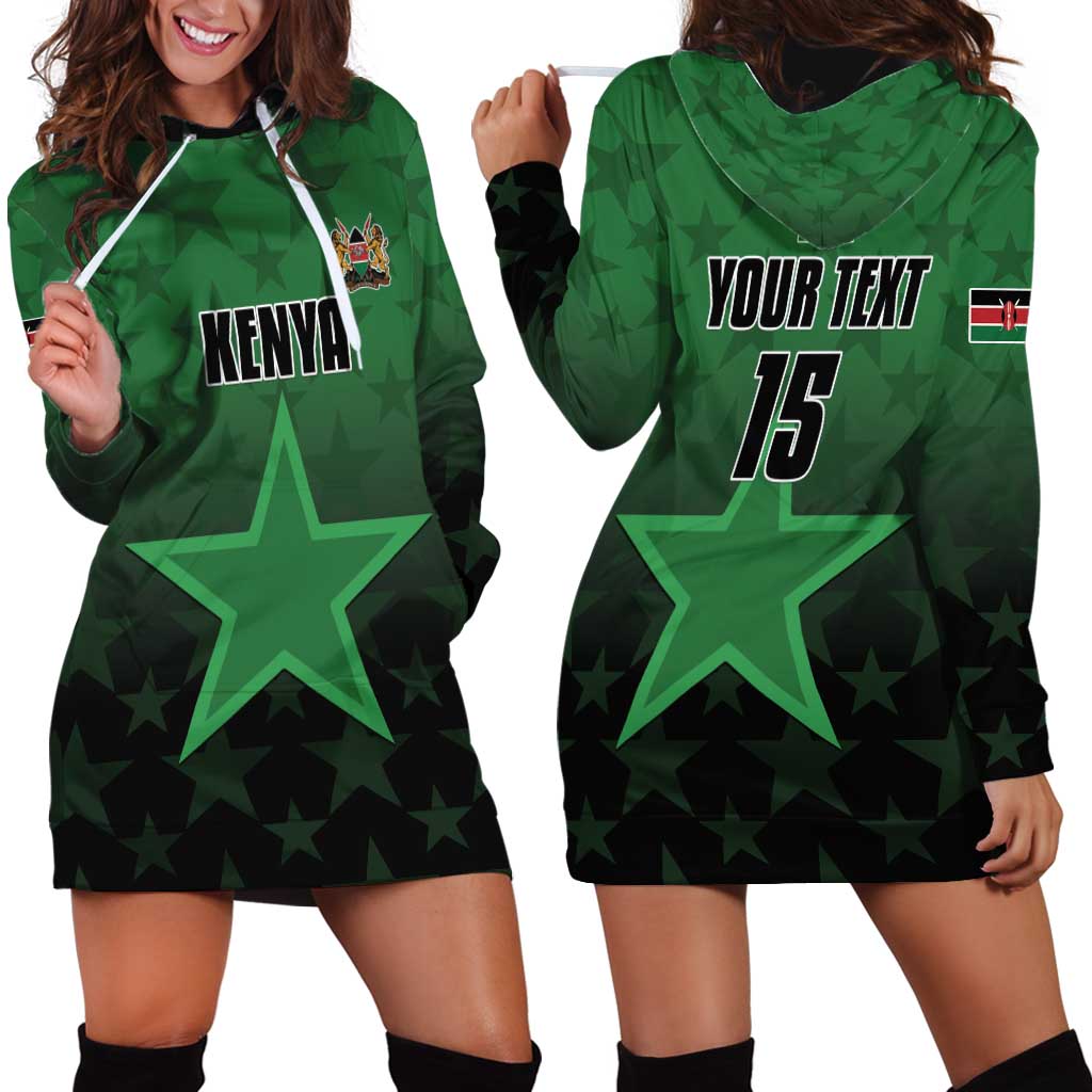 Custom Kenya Football Hoodie Dress Go Harambee Stars - Green Jersey - Wonder Print Shop