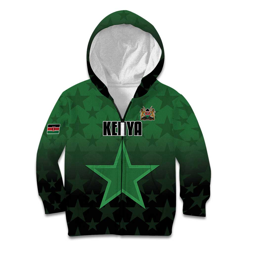 Custom Kenya Football Kid Hoodie Go Harambee Stars - Green Jersey - Wonder Print Shop