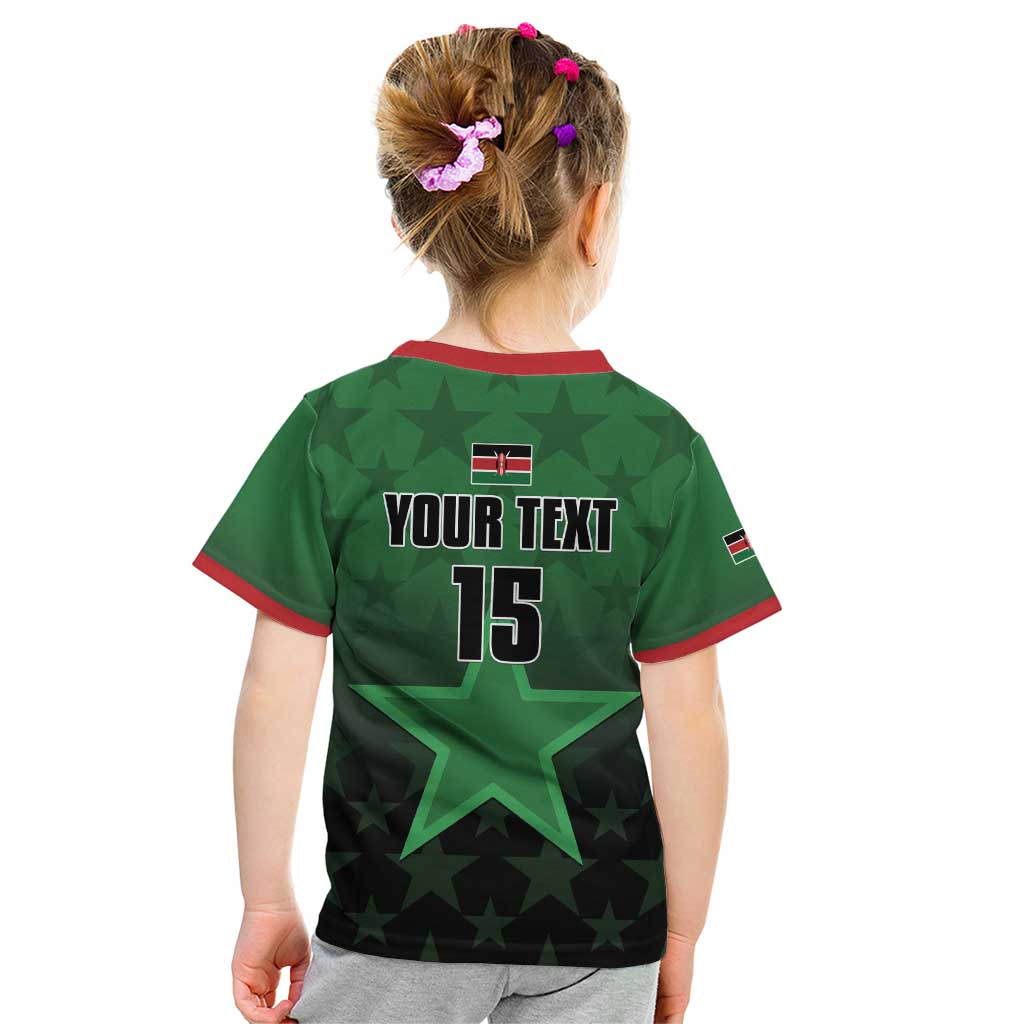 Custom Kenya Football Kid T Shirt Go Harambee Stars - Green Jersey - Wonder Print Shop