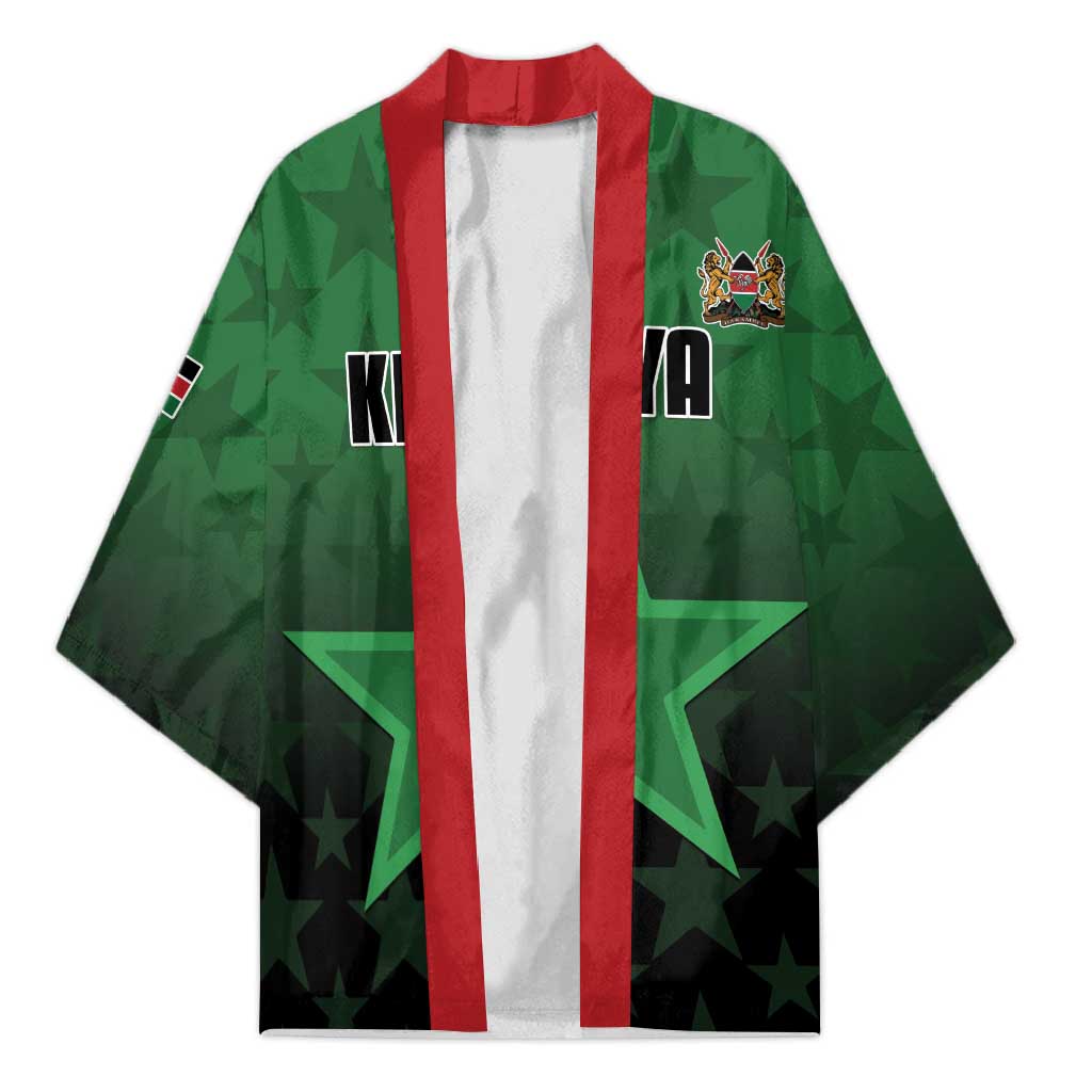 Custom Kenya Football Kimono Go Harambee Stars - Green Jersey - Wonder Print Shop