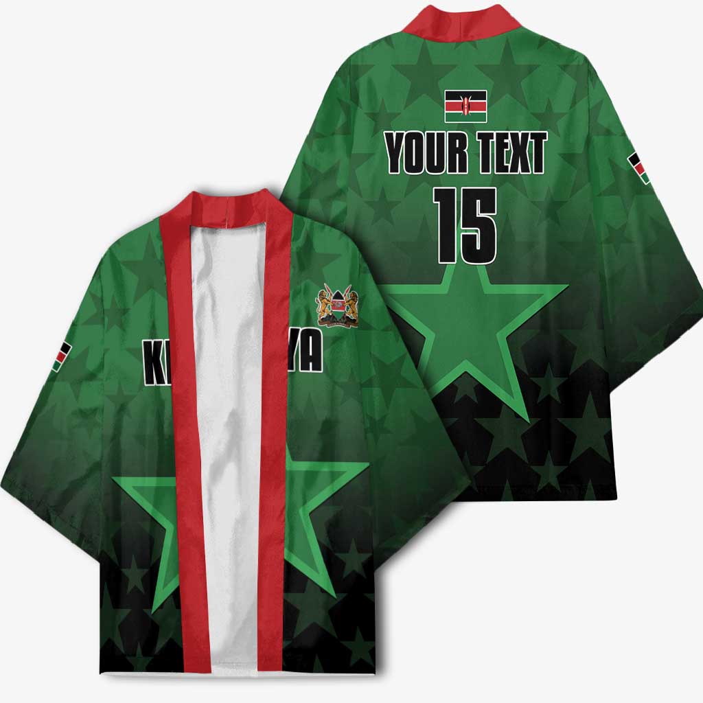 Custom Kenya Football Kimono Go Harambee Stars - Green Jersey - Wonder Print Shop