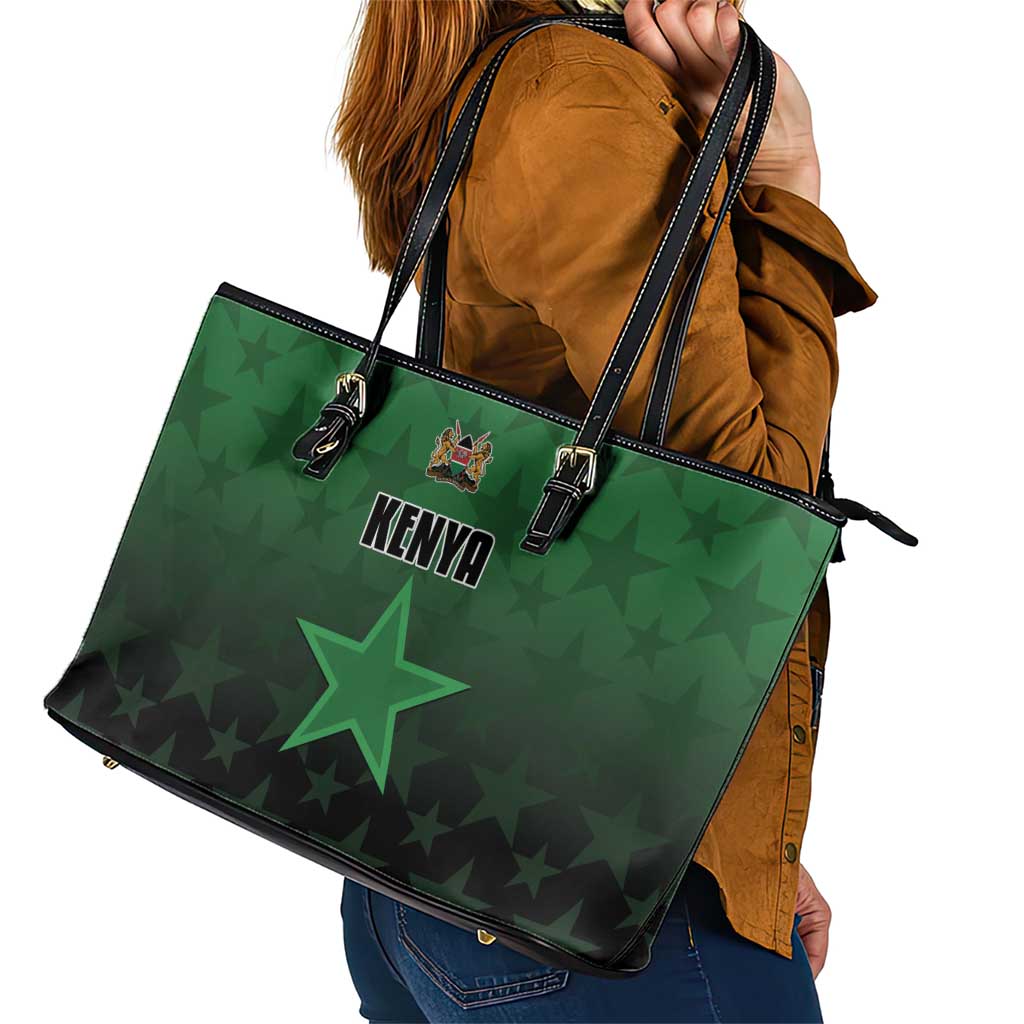 Kenya Football Leather Tote Bag Go Harambee Stars - Green Jersey - Wonder Print Shop
