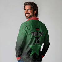 Custom Kenya Football Long Sleeve Polo Shirt Go Harambee Stars - Green Jersey - Wonder Print Shop